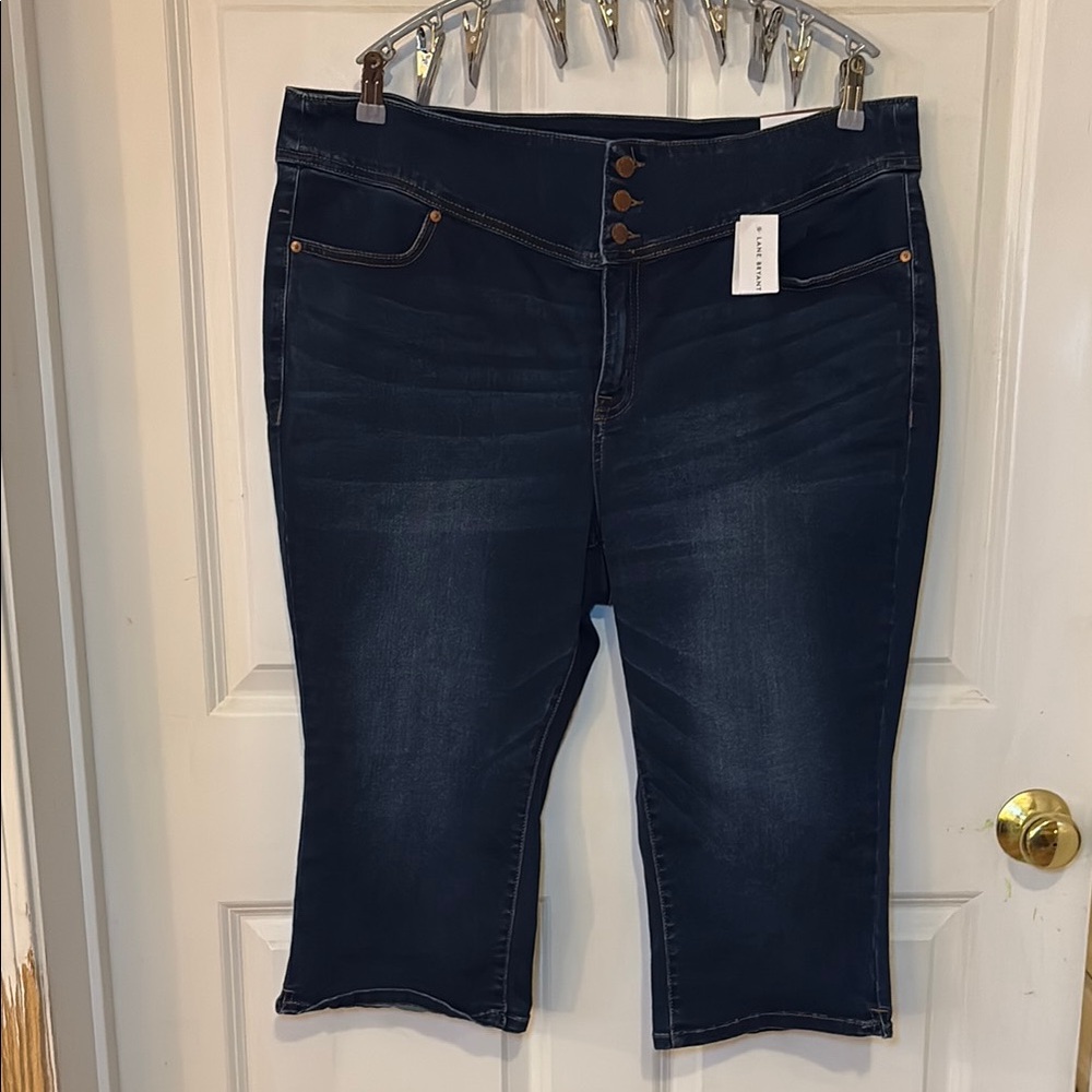 Lane Bryant Blue Ankle Cropped Jeans